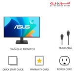 ⁦ASUS VA249HG 24” (23.8-inch viewable) 1080P Eye Care Monitor – IPS, Full HD, 99% sRGB, Frameless, 120Hz, Adaptive-Sync, 1ms, HDMI, VGA, Low Blue Light, Flicker Free⁩ - الصورة ⁦7⁩