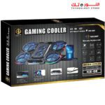 ⁦Standard ICE-08 Cooling Pad Gaming Laptop Stand With Mobile Holder – 6x Blue LED Fans Multi Speed – LCD Screen – RGB Side Lights – 2 x USB -12 UP to 17 Inch | Black⁩ - الصورة ⁦5⁩