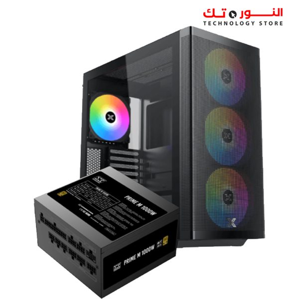 Xigmatek Osiris 140mm ARGB BTF + Prime 1000W 80+ Gold Atx 3.1 Pcie 5.1 Super Tower Case