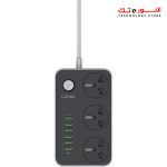 ⁦LDNIO SC3604 Power Strip 6 USB Ports With 3 AC Sockets⁩ - الصورة ⁦4⁩
