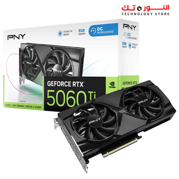 PNY GeForce RTX 5060 Ti 8GB GDDR7 Overclocked Dual-Fan Graphics Card