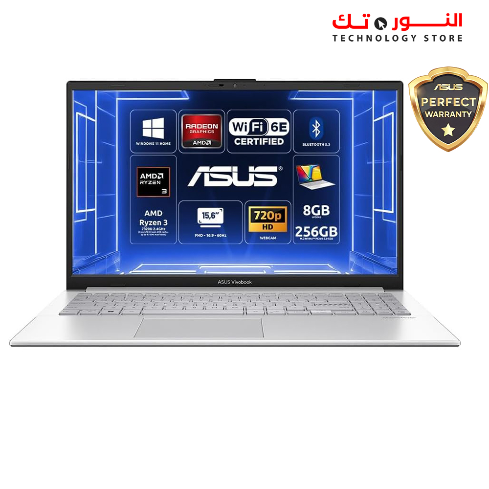 ASUS VIVOBOOK E1504FA-BQ8233W RYZEN 3 7320U – RAM 8GB DDR5 – SSD 256GB – WIN11