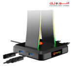 ⁦MEETION U002 STAND -  RGB backlight Gaming Headset Stand⁩ - الصورة ⁦8⁩