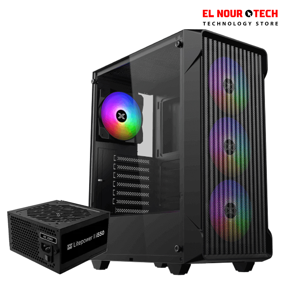 Xigmatek Sky II Wave FRGB + Litepower II i550 450W Mid Tower Case
