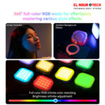 ⁦TELESIN Magnetic Ice Cube RGB Light for Magnetic Smartphones P5-BGD-03⁩ - الصورة ⁦10⁩