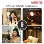 ⁦TELESIN Magnetic Ice Cube RGB Light for Magnetic Smartphones P5-BGD-03⁩ - الصورة ⁦11⁩