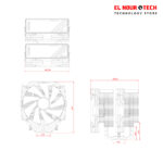 ID COOLING  FROZN A720 7 HEATPIPE DUAL TOWER BLACK AIR Cpu Cooler - Image 6