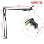 ⁦GENERAL Microphone Mount Stand, Durable and Adjustable Black NB-39⁩ - الصورة ⁦4⁩