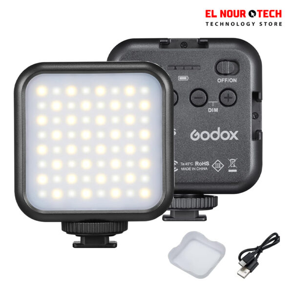 Godox LED6Bi LITEMONS Bi-Color LED Video Light, Small Rechargeable Camera Light