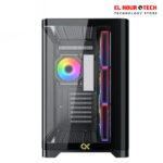 ⁦XIGMATEK CRYSTAL STORM 4FAN PWM Argb  Curved TG Mid Tower Case⁩ - الصورة ⁦3⁩