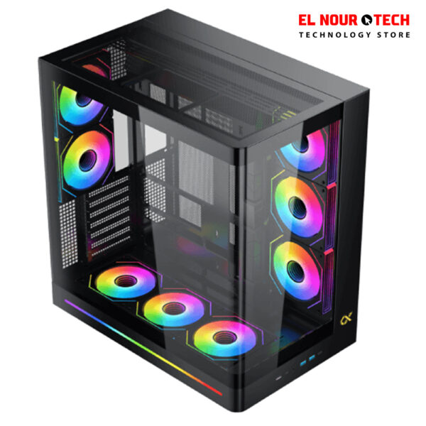 XIGMATEK PANO II Type C 8FAN ARGB Curved TG EATX Super Tower Case