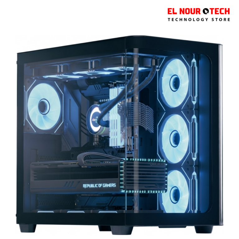كيسة AEROCOOL P500C BLACK V1 Mid-Tower مع 4 مراوح ARGB وباور سبلاي AERO BRONZE 750W