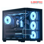 كيسة AEROCOOL P500C BLACK V1 Mid-Tower مع 4 مراوح ARGB وباور سبلاي AERO BRONZE 750W
