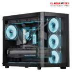 كيسة AEROCOOL P500C BLACK V1 Mid-Tower مع 4 مراوح ARGB وباور سبلاي AERO BRONZE 750W