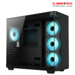 كيسة AEROCOOL P500C BLACK V1 Mid-Tower مع 4 مراوح ARGB وباور سبلاي AERO BRONZE 750W
