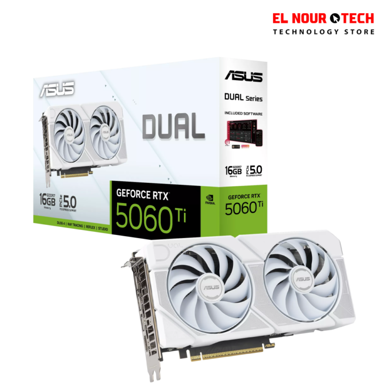 كارت شاشة ASUS Dual GeForce RTX 5060 Ti OC 16GB GDDR7 White