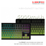 كيبورد جيمينج Attack Shark M87 Pro V2 Tri Mode RGB Green Tea