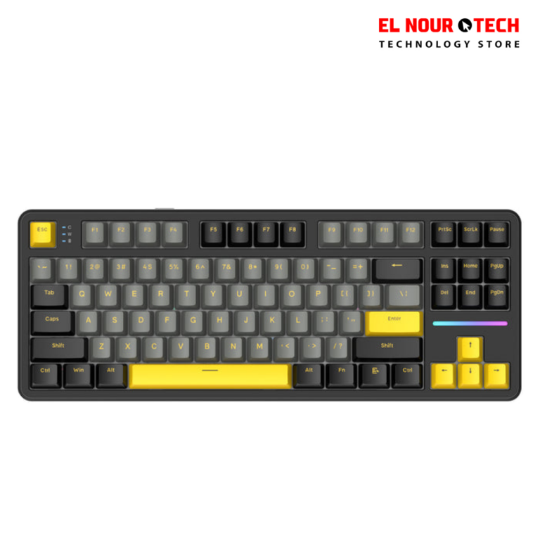 كيبورد جيمينج Attack Shark X87 Tri Mode RGB Star Black