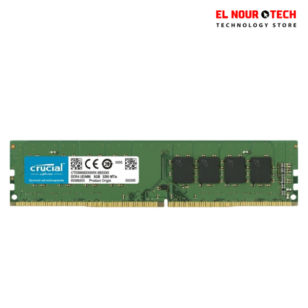 رام كروشيال Crucial 8GB DDR4 3200 MHz UDIMM CL22 Desktop Memory