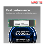 هارد Crucial E100 2TB M.2 NVMe PCIe Gen4 SSD