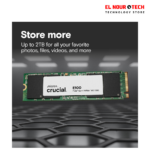 هارد Crucial E100 2TB M.2 NVMe PCIe Gen4 SSD