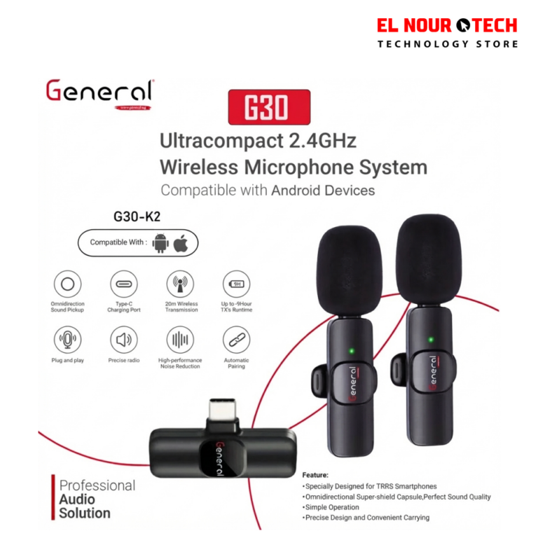 ميكروفون لاسلكي General G30 Type-C 2.4GHz Dual Channel