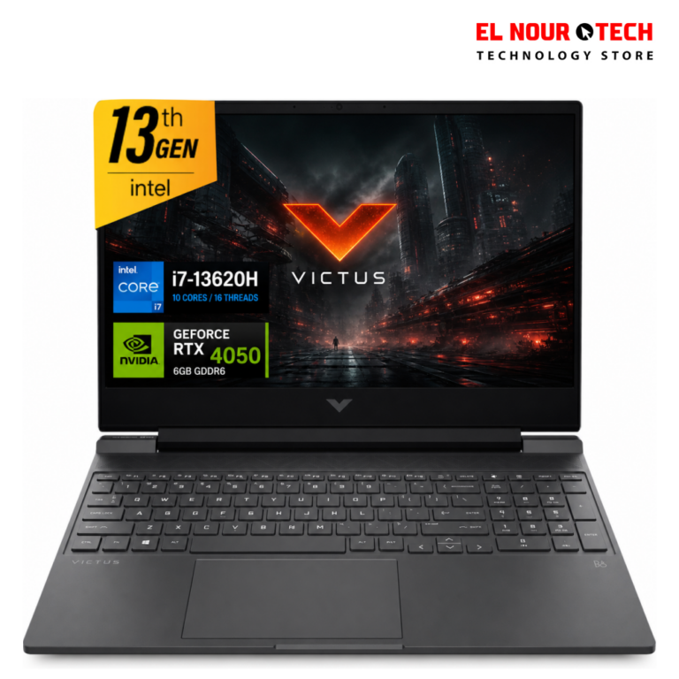 لاب توب للألعاب HP VICTUS 15-FA2104TX - معالج CORE I7 13620H - رام 16 جيجا - هارد 512 جيجا اس اس دي - كارت شاشة RTX 4050 6GB - شاشة 15.6 بوصة FHD IPS 144HZ - ويندوز 11