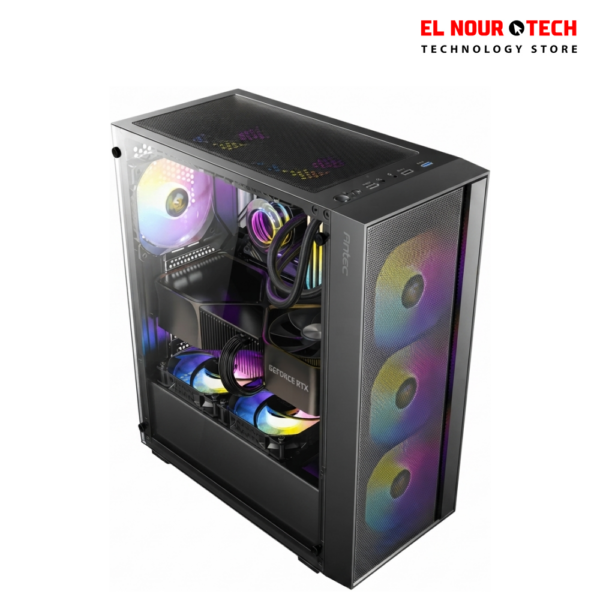 كيسة Antec AX65 4FAN ARGB مع باور سبلاي ATOM B750 بقوة 750W لون أبيض