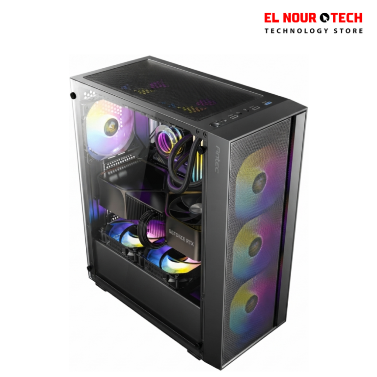 كيسة Antec AX65 4FAN ARGB مع باور سبلاي ATOM B750 بقوة 750W لون أبيض