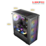 كيسة Antec AX65 4FAN ARGB مع باور سبلاي ATOM B750 بقوة 750W لون أبيض