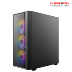 كيسة Antec AX65 4FAN ARGB مع باور سبلاي ATOM B750 بقوة 750W لون أبيض