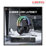 سماعة رأس أونيكوما GT889 RGB لاسلكية بثلاثة أوضاع للألعاب