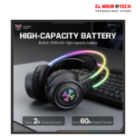 سماعة رأس أونيكوما GT889 RGB لاسلكية بثلاثة أوضاع للألعاب