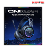 سماعات ألعاب راس سلكية ONIKUMA X88 RGB - أسود