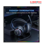 سماعات ألعاب راس سلكية ONIKUMA X88 RGB - أسود