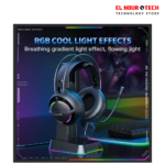 سماعات ألعاب راس سلكية ONIKUMA X88 RGB - أسود