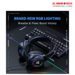 سماعة ألعاب ONIKUMA X92 RGB سلكية - أسود