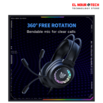 سماعة ألعاب ONIKUMA X92 RGB سلكية - أسود