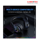 سماعة ألعاب ONIKUMA X92 RGB سلكية - أسود