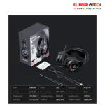 سماعة ألعاب ONIKUMA X92 RGB سلكية - أسود