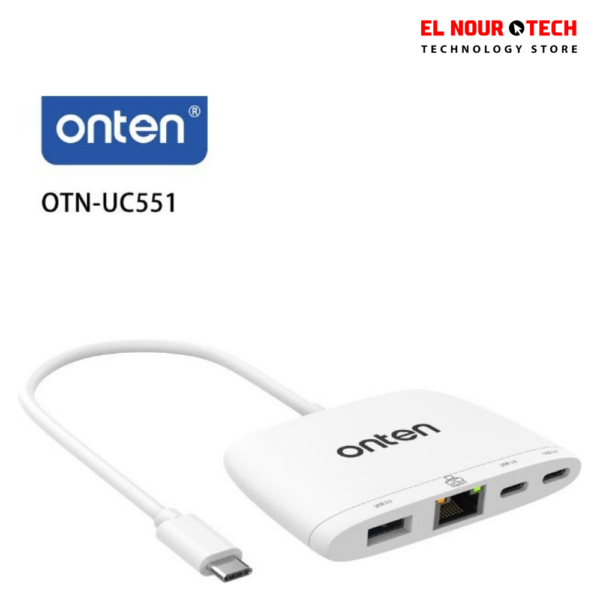 Onten OTN-UC551 4-in-1 USB-C to Gigabit Ethernet Adapter