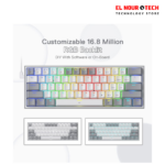 كيبورد الالعاب الميكانيكي REDRAGON K617 FIZZ RGB 60% سلكي