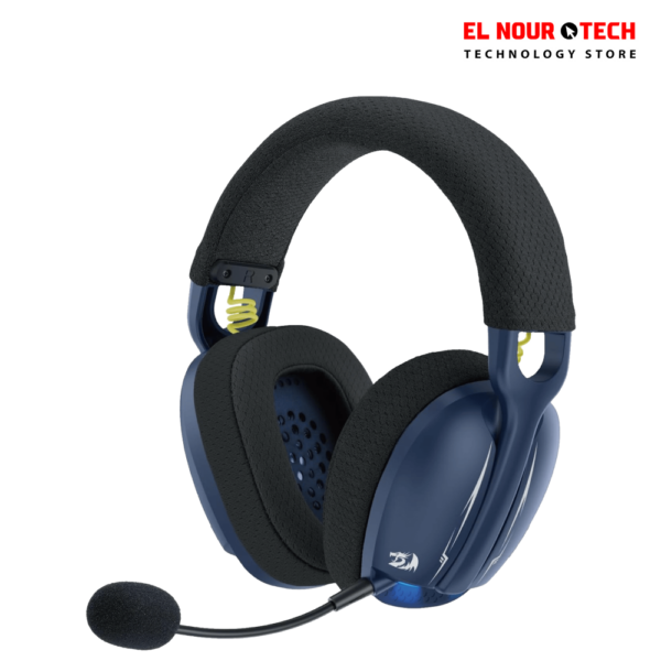 سماعة ألعاب لاسلكية REDRAGON SKULD PRO H87BG - رمادي وأزرق